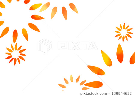 Orange simple flower illustration Orange simple flower illustration 139944632