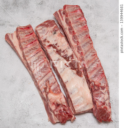 Raw pork ribs Raw pork ribs 139944681