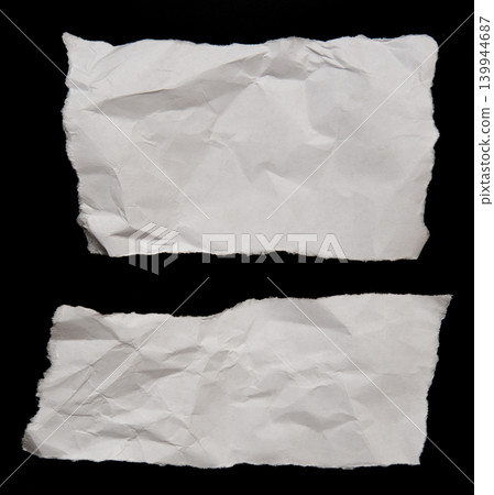 Two ripped wrinkled paper Two ripped wrinkled paper 139944687