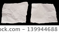 Two ripped wrinkled paper 139944688