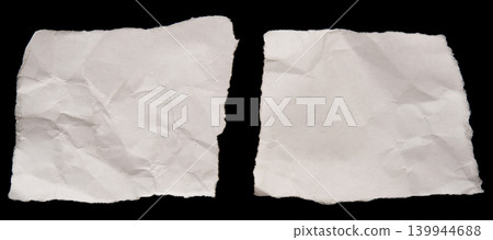 Two ripped wrinkled paper Two ripped wrinkled paper 139944688