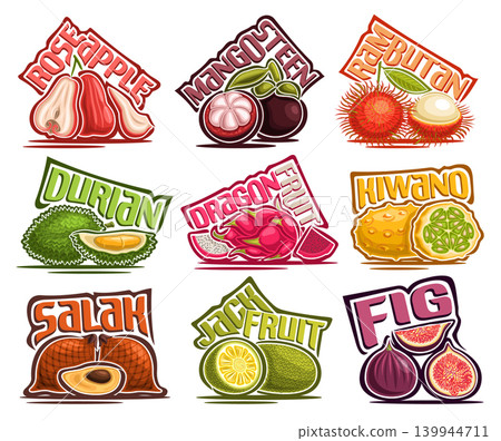 Vector Tropical Fruit Set Vector Tropical Fruit Set 139944711