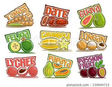 Vector Exotic Fruit Set Vector Exotic Fruit Set 139944713