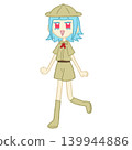 穿著探險家服裝的女孩 139944886