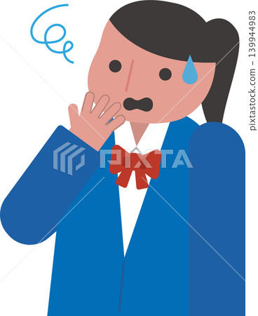 A girl in a blazer in distress A girl in a blazer in distress 139944983