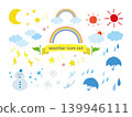 一套簡單的天氣圖標，可用於公告和插圖。 139946111