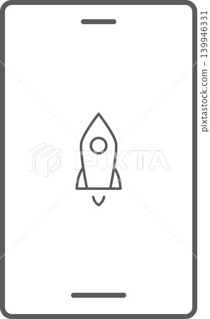 Smartphone screen icon: Spaceship Smartphone screen icon: Spaceship 139946331