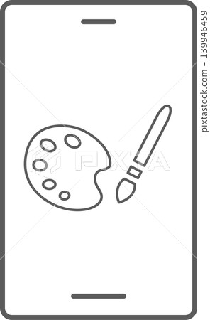 智慧型手機螢幕圖示 Paint 智慧型手機螢幕圖示 Paint 139946459