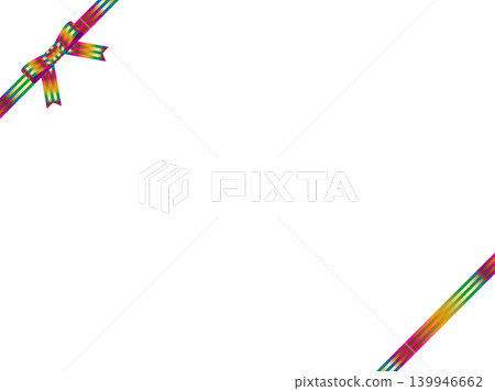 Ribbon butterfly, striped gold, diagonal F, 22 rainbow poles 139946662