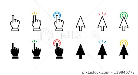Tap/Click Cursor Icon Set Tap/Click Cursor Icon Set 139946772