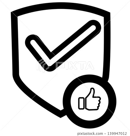 Reliability icon. Representing Security sign. Security Assurance symbol. Reliability icon. Representing Security sign. Security Assurance symbol. 139947012