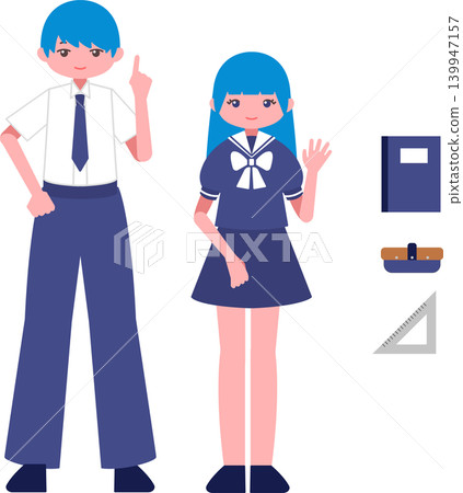 Student full-body illustration Student full-body illustration 139947157