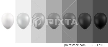 Shades of balloons create gradient effect Shades of balloons create gradient effect 139947410