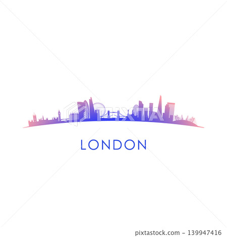 London skyline silhouette. London skyline silhouette. 139947416