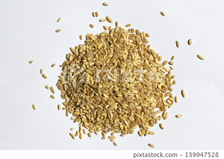 This is Khorasan wheat on a white background. This is Khorasan wheat on a white background. 139947528