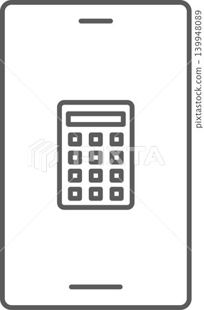 Smartphone screen icon: Calculator Smartphone screen icon: Calculator 139948089