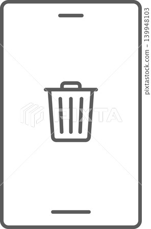 Smartphone screen icon: Trash can 139948103