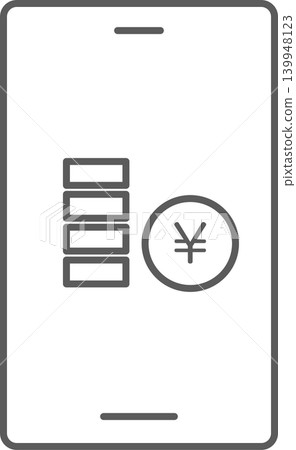 智慧型手機螢幕圖示：貨幣（日圓） 139948123