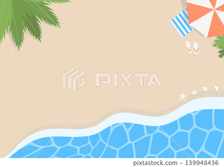 Tropical beaches and parasols 139948436