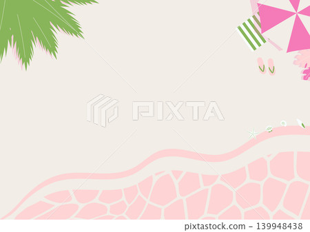 Cute summer illustration frame 139948438