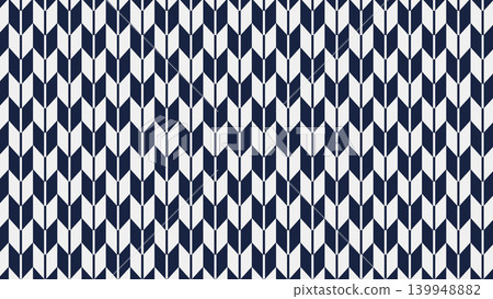 Japanese-style background illustration with traditional Japanese patterns (arrow feather pattern) (navy blue x white) Japanese-style background illustration with traditional Japanese patterns (arrow feather pattern) (navy blue x white) 139948882