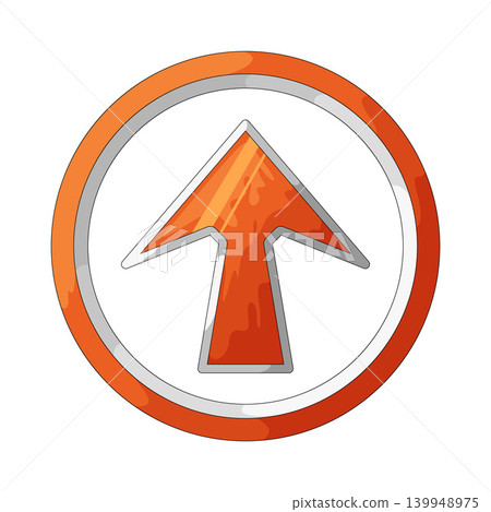 Illustration of Arrow Circle Up Illustration of Arrow Circle Up 139948975