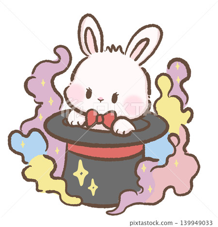 Cute Kawaii Bunny Magic Hat Circus Trick Illustration Pastel Carnival Magician Clipart For Planner Stickers Scrapbook Birthday Party Decor And Nursery Crafts Cute Kawaii Bunny Magic Hat Circus Trick Illustration Pastel Carnival Magician Clipart For Planner Stickers Scrapbook Birthday Party Decor And Nursery Crafts 139949033