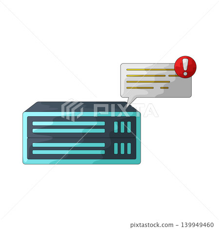 Illustration of Server Alert Illustration of Server Alert 139949460