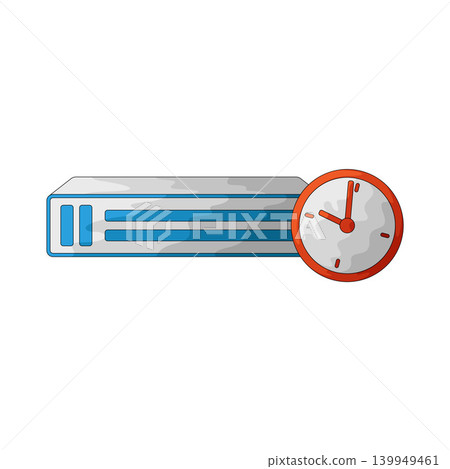 Illustration of Server With Clock Illustration of Server With Clock 139949461
