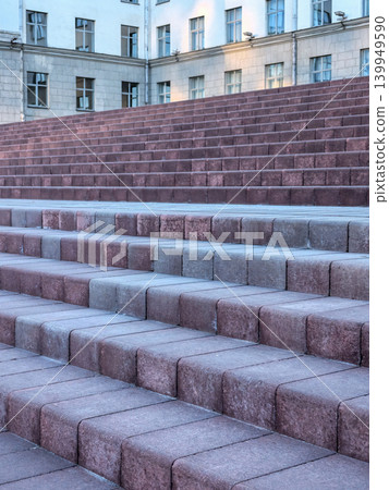 Architectural Exterior with Grand Stone Stairs 139949590
