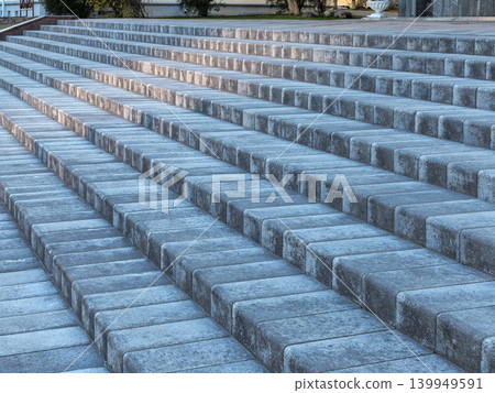 Endless Rows of Grey Paving Stone Steps Outdoor Endless Rows of Grey Paving Stone Steps Outdoor 139949591