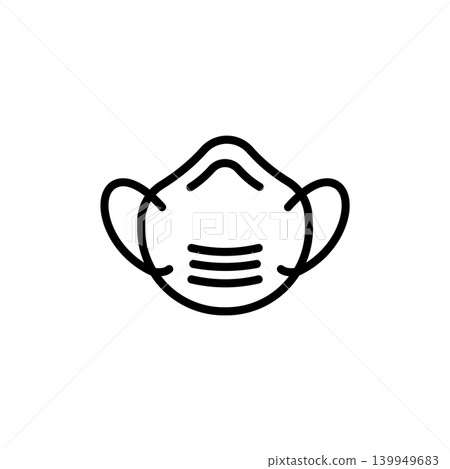 N95 Respirator Mask Icon N95 Respirator Mask Icon 139949683