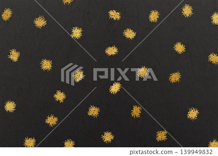 Black Japanese paper with a gold pattern Black Japanese paper with a gold pattern 139949832