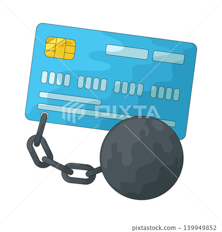 Illustration of Credit Card Debt Illustration of Credit Card Debt 139949852