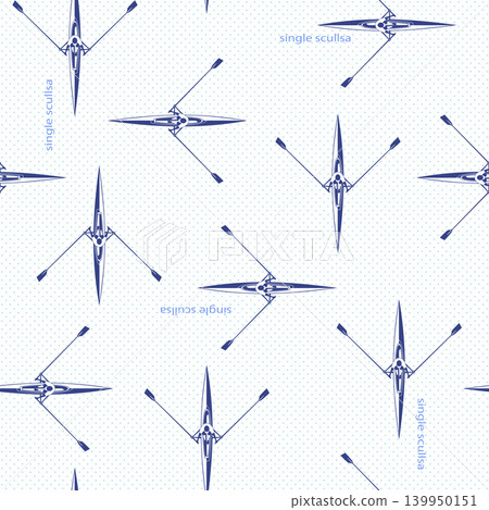A simple, seamless pattern representing the sport of rowing. A simple, seamless pattern representing the sport of rowing. 139950151