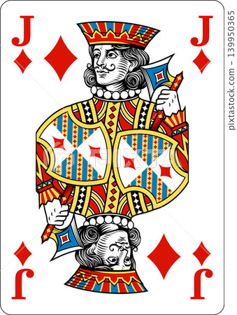 Jack of Diamonds Design from Deck of Playing Cards Jack of Diamonds Design from Deck of Playing Cards 139950365