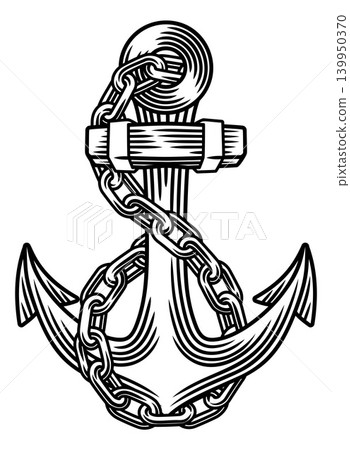 Ship Anchor Chain Boat Sailor Tattoo Illustration Ship Anchor Chain Boat Sailor Tattoo Illustration 139950370