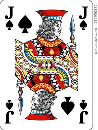 Jack of Spades Design from Deck of Playing Cards Jack of Spades Design from Deck of Playing Cards 139950382