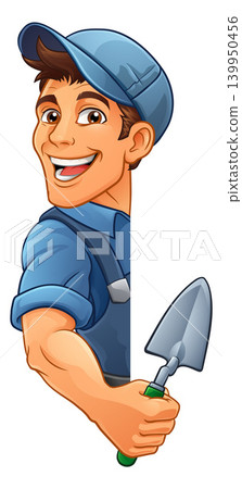 Bricklayer Mascot Tool Mason Construction Mascot Bricklayer Mascot Tool Mason Construction Mascot 139950456