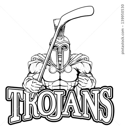 Trojan Man Ice Hockey Sports Team Mascot 139950530