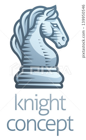 Knight Horse Concept Chess Piece Icon Knight Horse Concept Chess Piece Icon 139950546