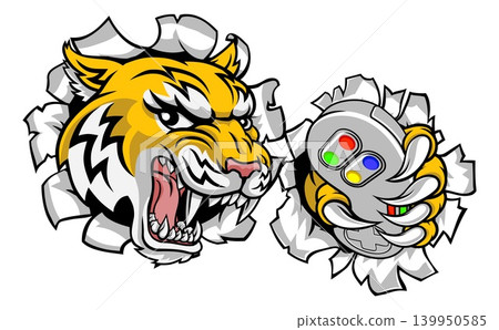Wildcat Bobcat Bobcats Wildcats Gamer Mascot Wildcat Bobcat Bobcats Wildcats Gamer Mascot 139950585
