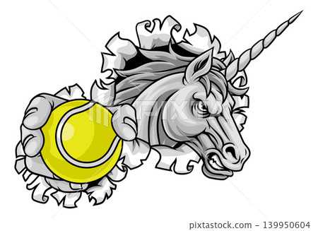 Unicorn Horse Stallion Basketball Sports Mascot Unicorn Horse Stallion Basketball Sports Mascot 139950604