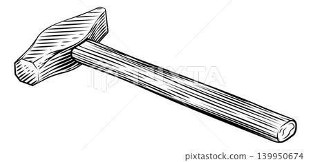 Hammer Blacksmith Workshop Tool Illustration Hammer Blacksmith Workshop Tool Illustration 139950674