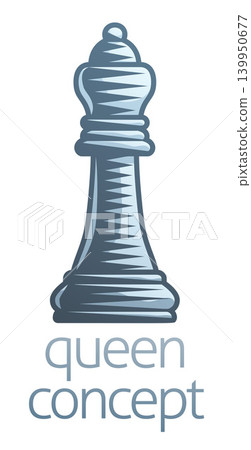 Queen Concept Chess Piece Icon Queen Concept Chess Piece Icon 139950677