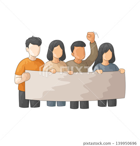 Illustration of Protest Banner Illustration of Protest Banner 139950696
