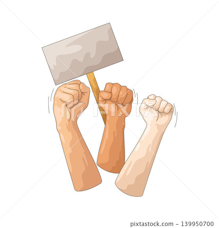 Illustration of Protest Placard Illustration of Protest Placard 139950700