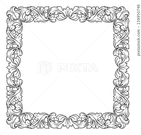 Filigree Crest Heraldry Frame Border Medieval Art Filigree Crest Heraldry Frame Border Medieval Art 139950746