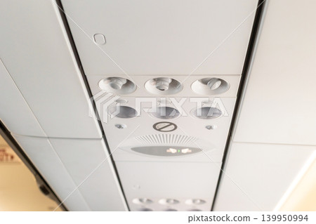 airplane passenger overhead control panel airplane passenger overhead control panel 139950994