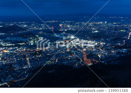 Winter in Kitakyushu City, Fukuoka Prefecture: Mt. Sarakura Observatory, one of Japan's New Three Great Night Views 139951388